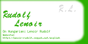 rudolf lenoir business card